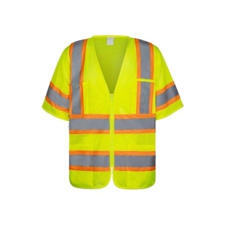 Northmon Safety Hi Vis Short Sleeve Mesh Safety Vest - ANSI Class 3 - 2XL NM-SV-102-YW-2XL